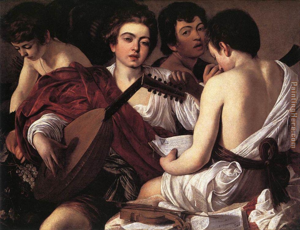 The Musicians painting - Caravaggio The Musicians art painting